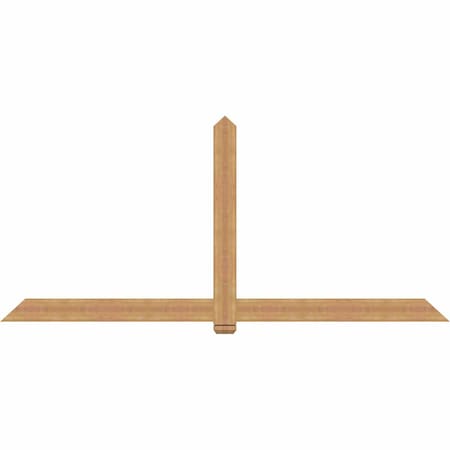 Ekena Millwork Eugene Smooth Timber Gable Bracket, Western Red Cedar, 108"W x 49"H x 1 1/2"D x 5 1/2"F, 11/12 Pitch GBW108X49X0206EUG00SWR